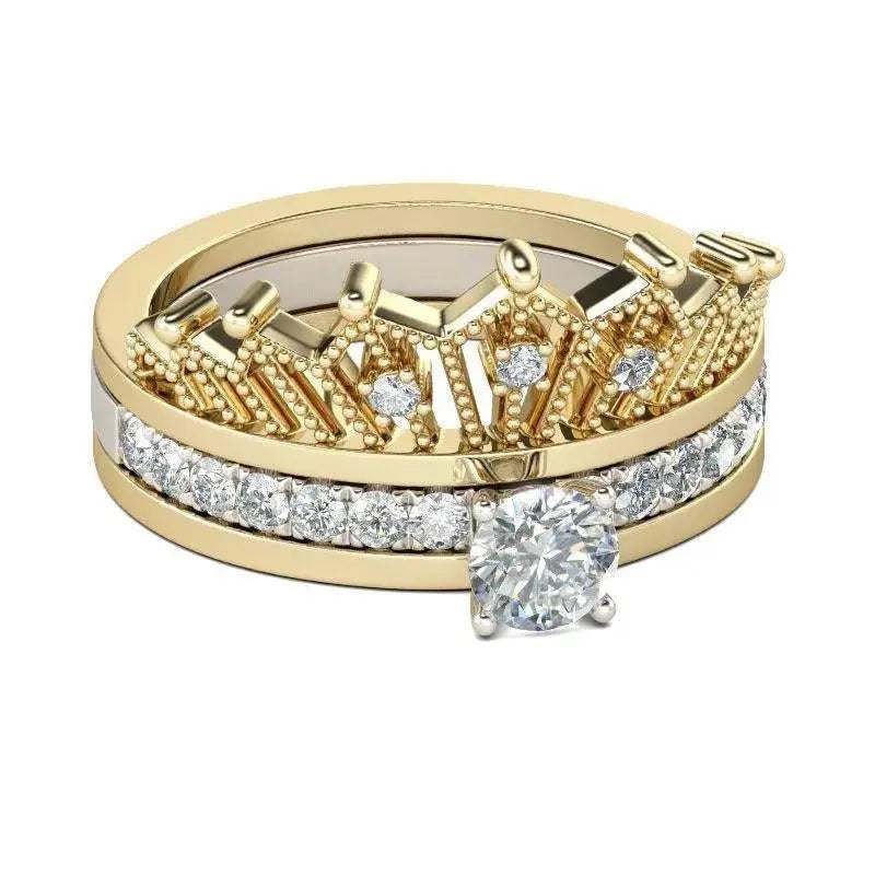 Fashion Two - piece Detachable Crown Women's Ring - Pearl Unique
