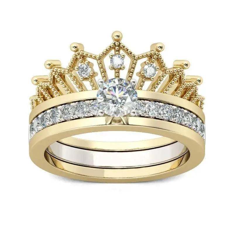 Fashion Two - piece Detachable Crown Women's Ring - Pearl Unique