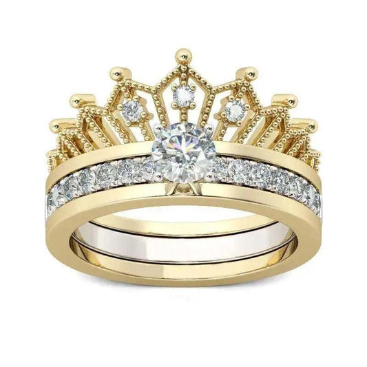 Fashion Two - piece Detachable Crown Women's Ring - Pearl Unique