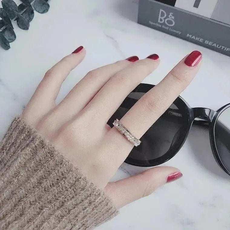 Gypsy Fashion Titanium Steel Couple All Star Ring - Pearl Unique