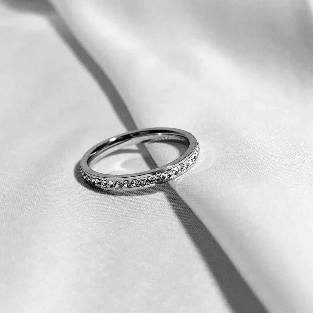 Gypsy Fashion Titanium Steel Couple All Star Ring - Pearl Unique