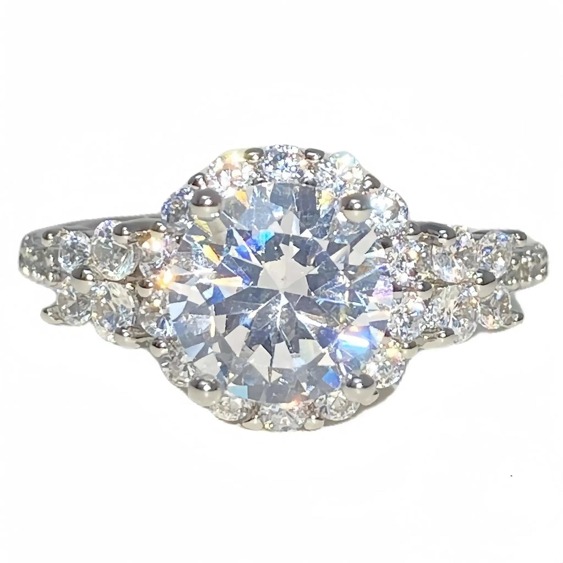 Synthetic Moissanite Ring - Retro Butterfly 2.0Ct Bright Women's Ring - Pearl Unique