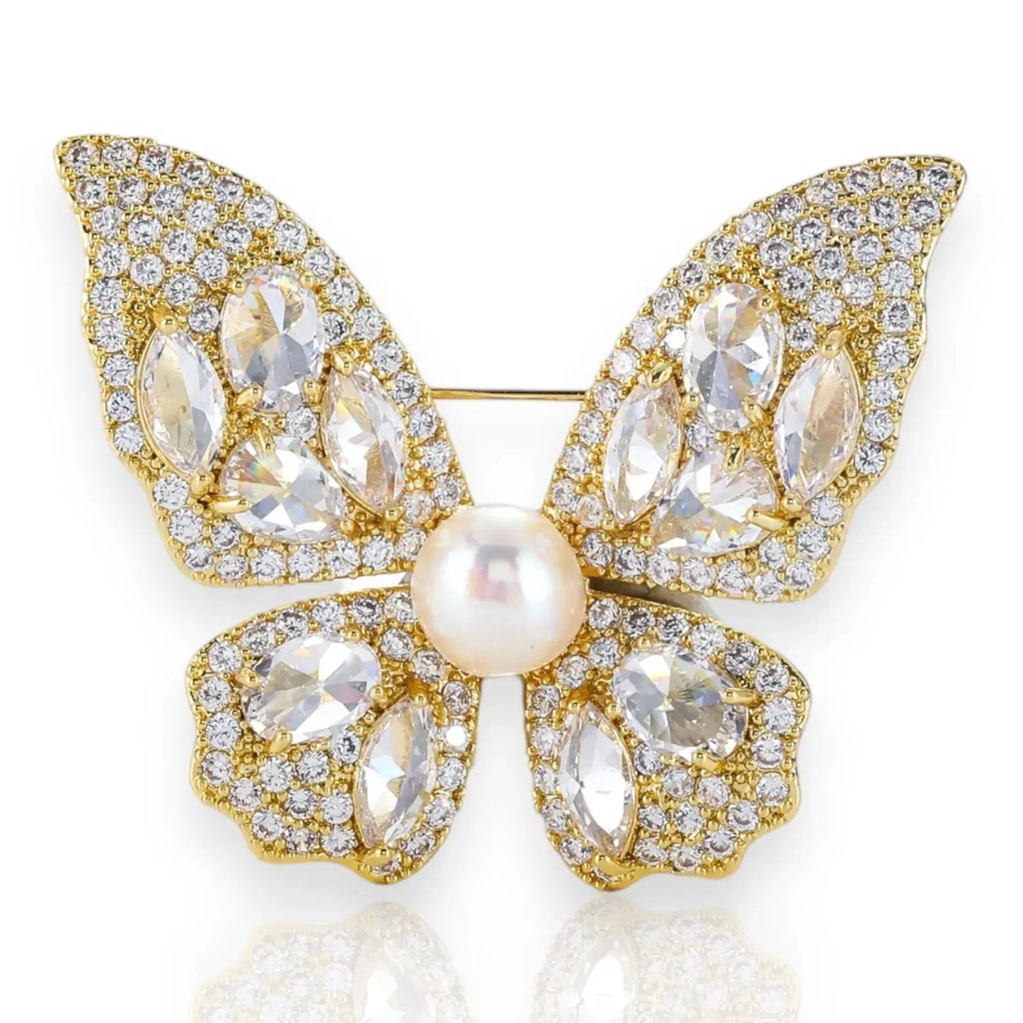 Tahitian Black Pearl Butterfly Breastpin - Pearl Unique