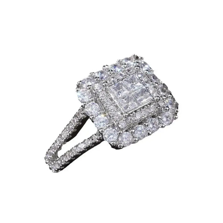 Twilight Sparkle Square Zirconia Diamond Rings For Women - Pearl Unique